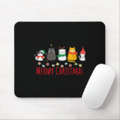 Meowy Catmas Schattige Kitten Cat Santa Hat Xmas H Muismat (Met muis)