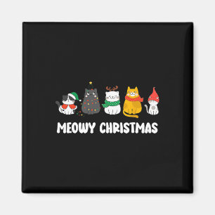 Meowy Catmas Schattige Kitten Santa Hat Christmas Magneet