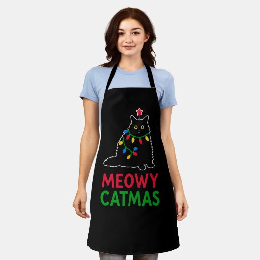 Meowy Catmas Schort (Gedragen)