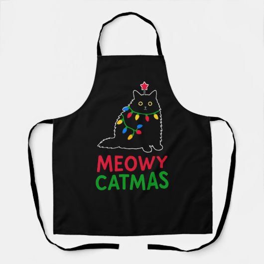Meowy Catmas Schort (Voorkant)