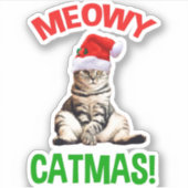 Meowy Catmas. Sticker (Voorkant)