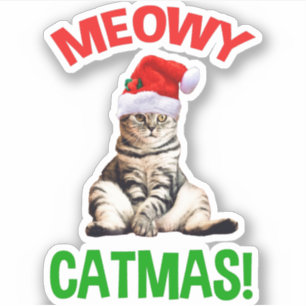 Meowy Catmas. Sticker