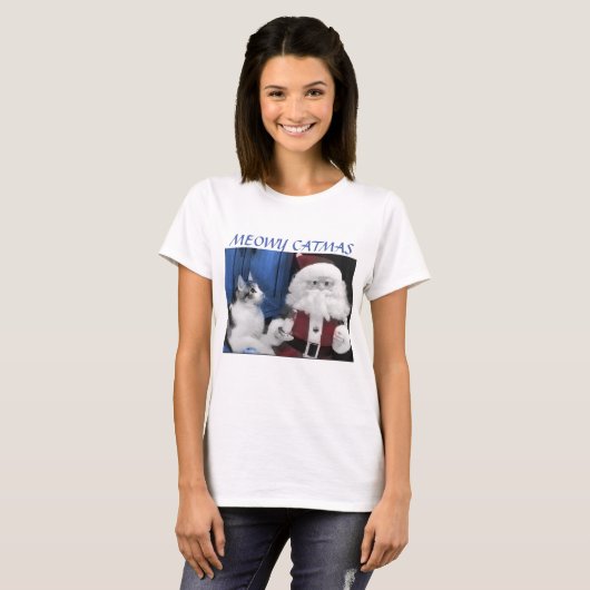 Meowy Catmas T-shirt (Voorkant volledig)
