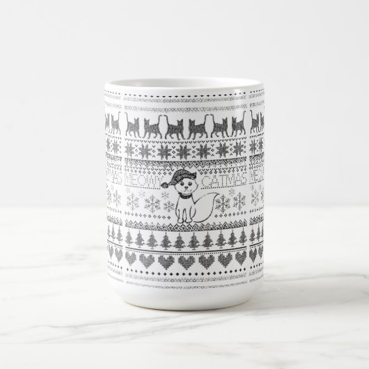 Meowy CatmasCat Ugly Sweater T-Shirt Coffee Mok (Center)