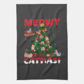 Meowy Chirstmas Theedoek (Verticaal)
