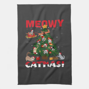 Meowy Chirstmas Theedoek