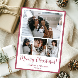 Meowy Christmas 4 Foto Feestdagenkaart