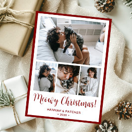 Meowy Christmas 4 Foto Feestdagenkaart