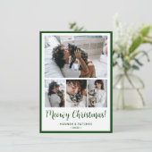 Meowy Christmas 4 Foto Feestdagenkaart (Staand voorkant)