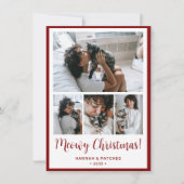 Meowy Christmas 4 Foto Feestdagenkaart (Voorkant)