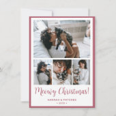 Meowy Christmas 4 Foto Feestdagenkaart (Voorkant)