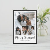 Meowy Christmas 4 Foto Feestdagenkaart (Staand voorkant)