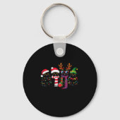 Meowy Christmas Black Cat Xmas For Cat Lover Cat M Sleutelhanger (Voorkant)