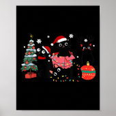 Meowy Christmas Black Cats Play Christmas Tree Lig Poster (Voorkant)