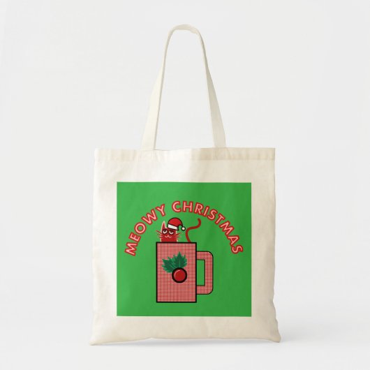 MEOWY CHRISTMAS Budget Tote Bag (Voorkant)