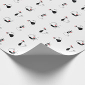 Meowy Christmas - Capped Kat kerstpapier Cadeaupapier (Hoek)