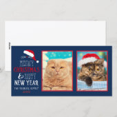 Meowy Christmas Cat 2 Fotokaart Feestdagenkaart (Voorkant / Achterkant)