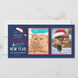 Meowy Christmas Cat 2 Fotokaart Feestdagenkaart