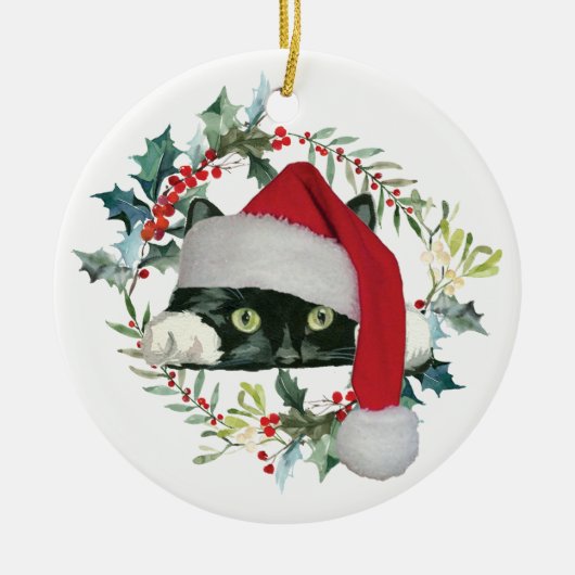 Meowy Christmas cat Christmas tree ornament (Voorkant)