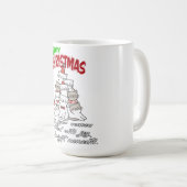 Meowy Christmas Cat – Cute Holiday Cat Lovers Mug Koffiemok (Voorkant rechts)