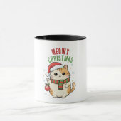 Meowy Christmas Cat – Festive Holiday Design Mok (Midden)