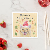 Meowy Christmas cat funny and cute cat  Servet (Insitu)