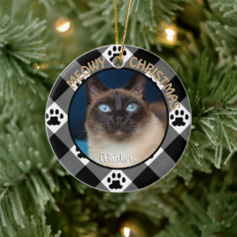 MEOWY CHRISTMAS Cat Keramisch Ornament