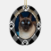 MEOWY CHRISTMAS Cat Keramisch Ornament (Rechts)