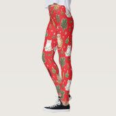Meowy Christmas Cat Leggings - Gift For Cat Mom (Links)