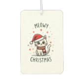 Meowy Christmas Cat Lover Funny Festive Holidays C Luchtverfrisser (Voorkant)