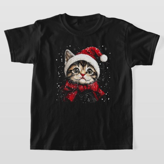 Meowy Christmas Cat Lover Funny Festive Holidays T-shirt (Laagn)