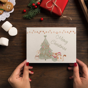 Meowy Christmas Cat Lover gepersonaliseerd Feestdagen Kaart