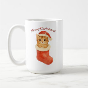 Meowy Christmas Cat Mok – Vakantie Cadeau