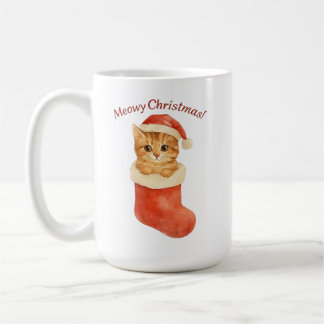 Meowy Christmas Cat Mok – Vakantie Cadeau