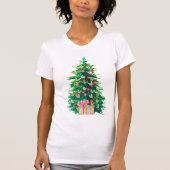 Meowy Christmas Cat Mom Shirt - Funny Tree T-shirt (Voorkant)
