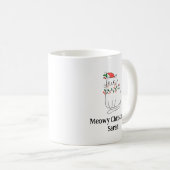 Meowy Christmas Cat Mug – Custom Name Holiday Gift Koffiemok (Voorkant rechts)