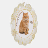 Meowy Christmas Cat Pet Ornament Kaart (Rechts)