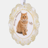 Meowy Christmas Cat Pet Ornament Kaart (Links)