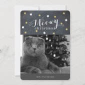 Meowy Christmas Chalkboard Foto Vakantie Kaart (Voorkant)