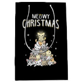 Meowy Christmas Classic Merry Christmas Medium Cadeauzakje (Voorkant)