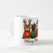 Meowy Christmas Cozy Cat Mug Koffiemok (Voorkant links)