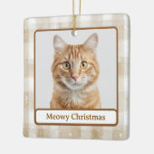 Meowy Christmas Custom Cat Photo Ornament (Links)