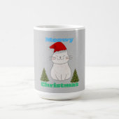 Meowy Christmas Cute Cat Design | Funny Holiday Ca Koffiemok (Center)