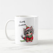 Meowy Christmas-Cute Cat Holiday Mug  Koffiemok (Links)