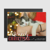 Meowy Christmas Cute Cat Voeg uw aangepaste foto t (Voorkant / Achterkant)