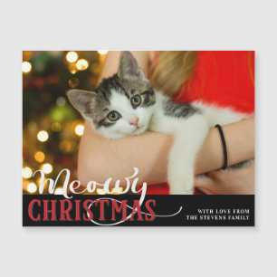 Meowy Christmas Cute Cat Voeg uw aangepaste foto t
