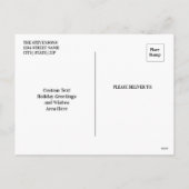 Meowy Christmas Cute Cat Voeg uw aangepaste foto t Feestdagenkaart (Achterkant)