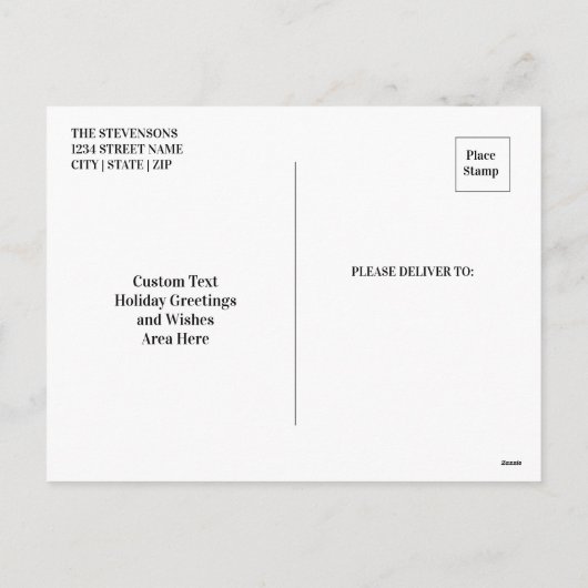 Meowy Christmas Cute Cat Voeg uw aangepaste foto t Feestdagenkaart (Achterkant)