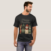 Meowy Christmas Cute Cats T-Shirt | Cozy Holiday (Voorkant volledig)
