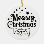 Meowy Christmas | dubbelzijdig Keramisch Ornament (Voorkant)